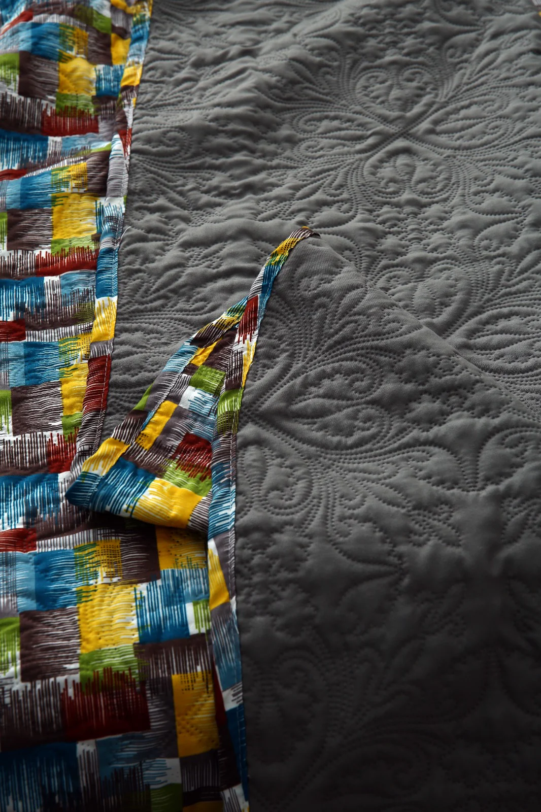 6 PCs Printed Bed Spread Set-Multi Ombre - Image 12