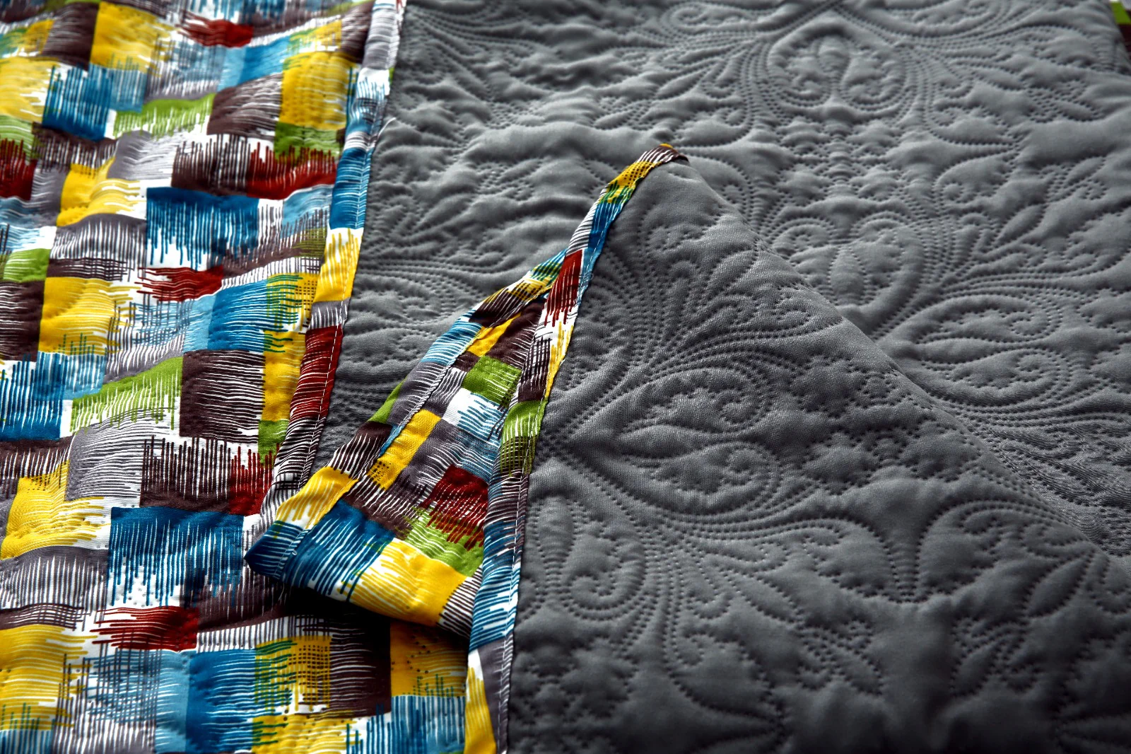 6 PCs Printed Bed Spread Set-Multi Ombre - Image 14