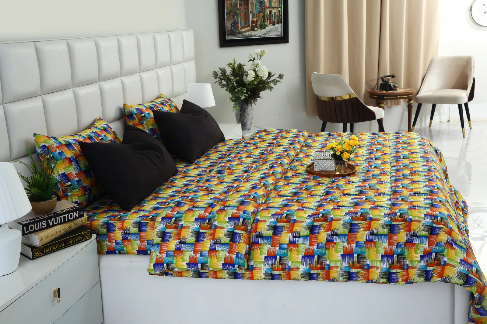 6 PCs Summer Comforter Set-Coral Rush - Image 7