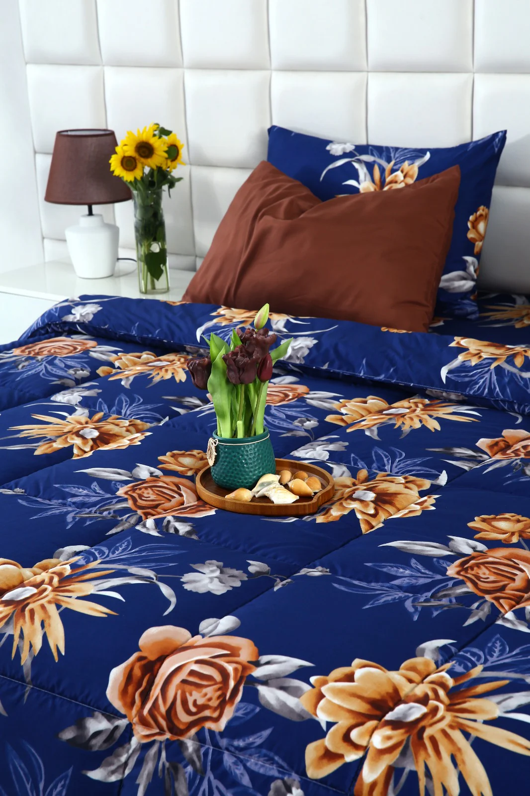 6 PCs Summer Comforter Set-Ethnic Flowers - Image 8