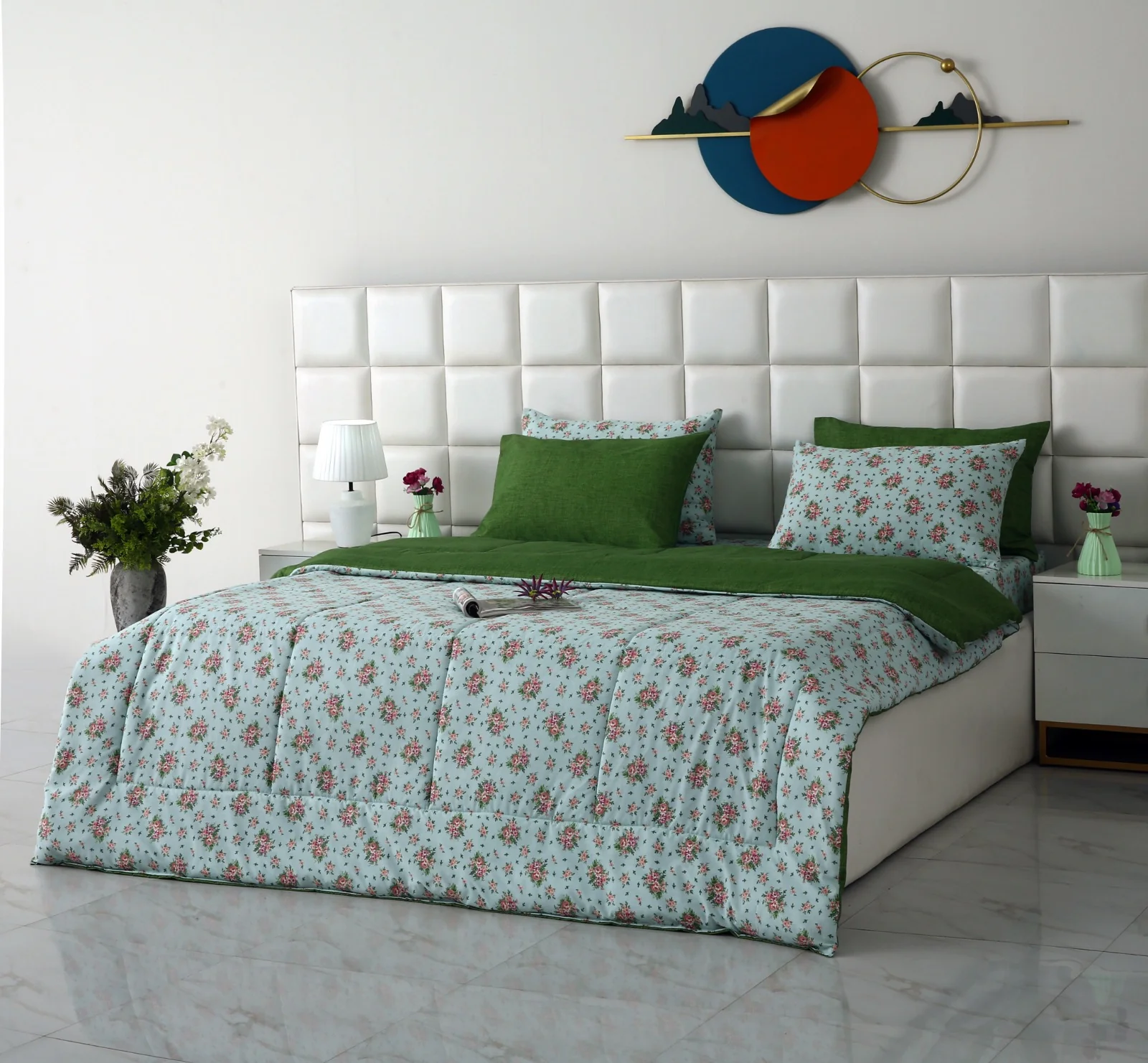 6 PCs Summer Comforter Set-Verdant - Image 2