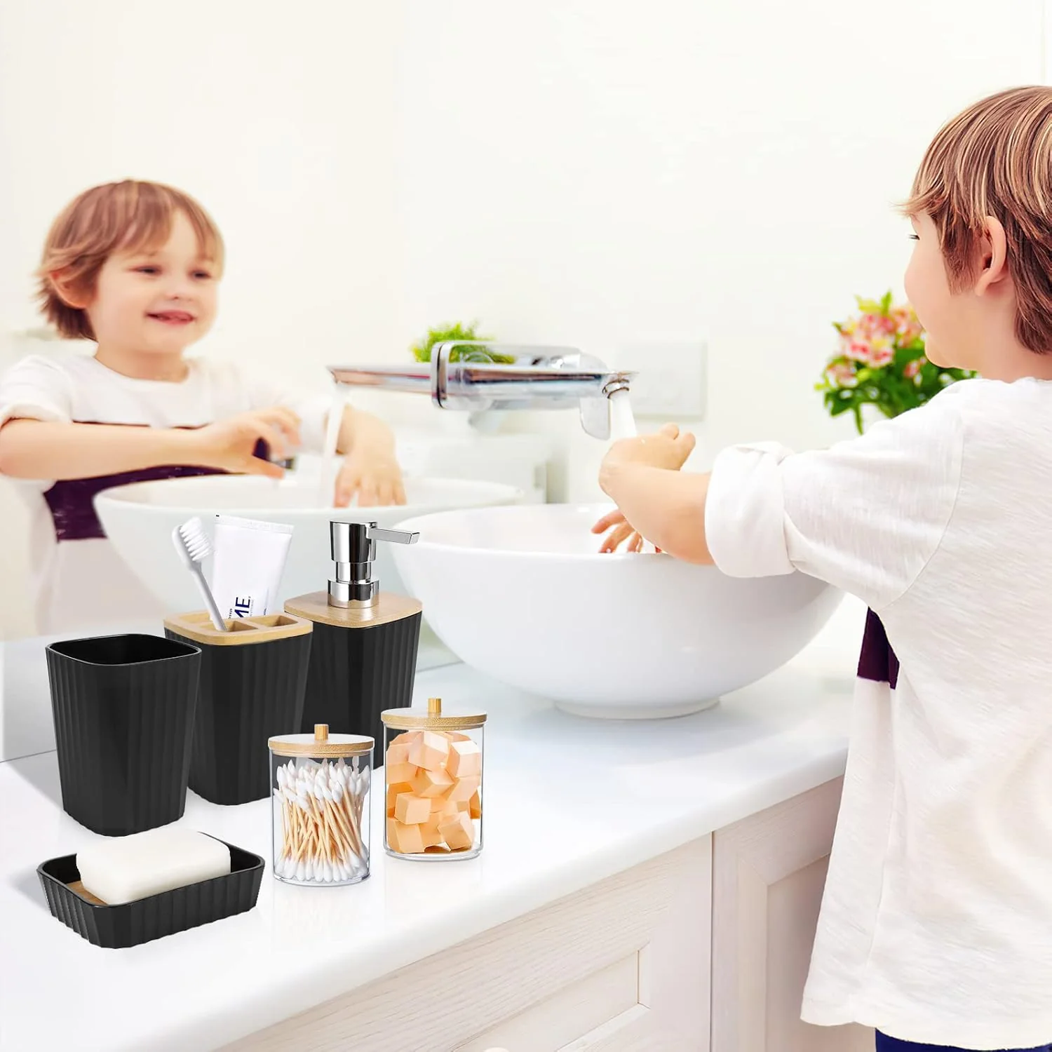 7PCS Bathroom Accessory Set-SA2408-311(Black) - Image 5