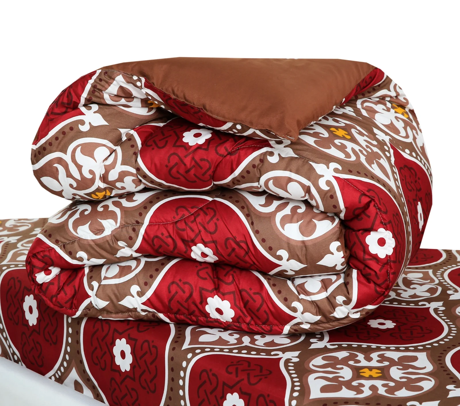 8 PCs Winter Comforter Set-Brown Crown - Image 3