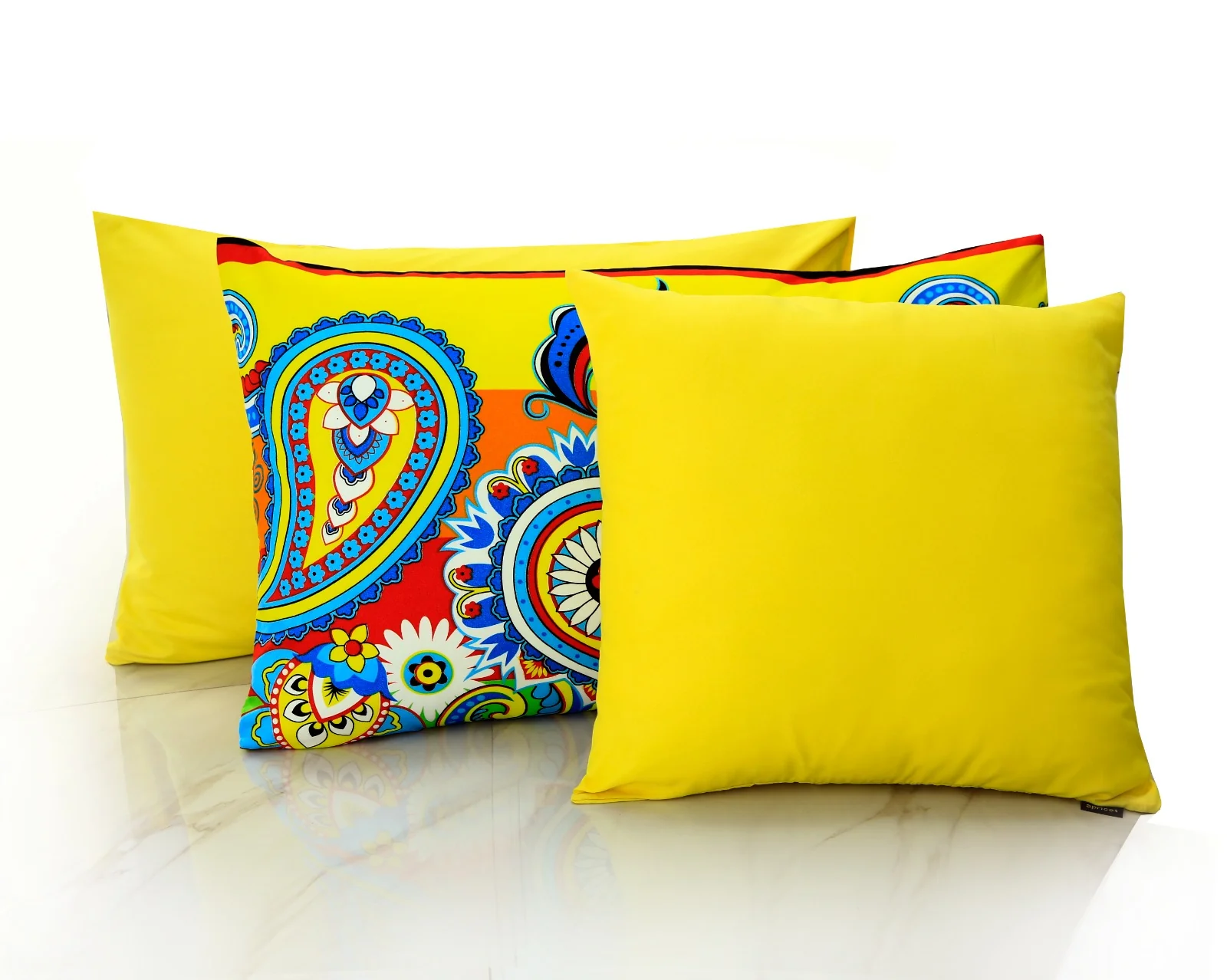 8 PCs Winter Comforter Set-Multi Flowers(Yellow Reverse) - Image 3