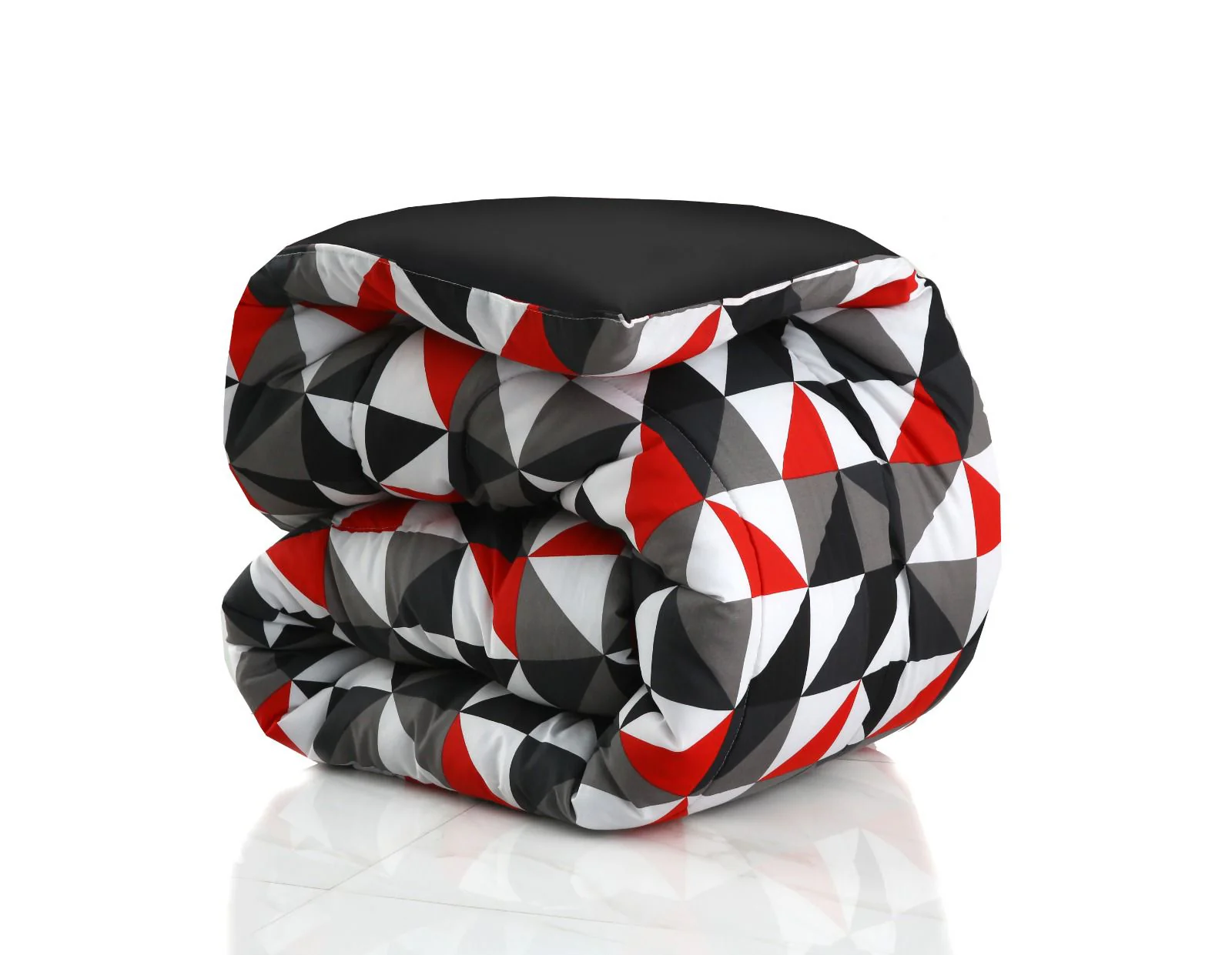 8 PCs Winter Razai Set-Abstract Geometric(With Black Reverse) - Image 10