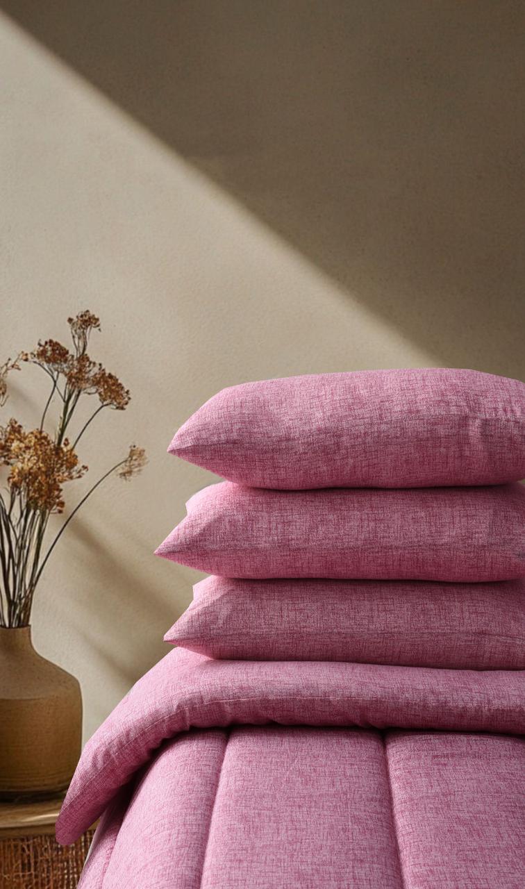 8 PCs Winter Razai Set-Pink Texture - Image 4