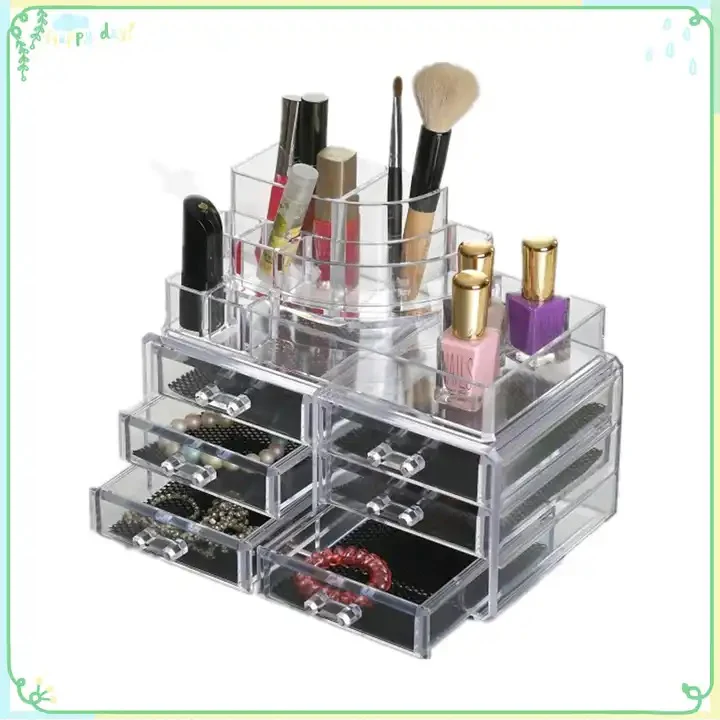 Acrylic 6 Drawers Makeup Organizer-(5300)Transparent - Image 5