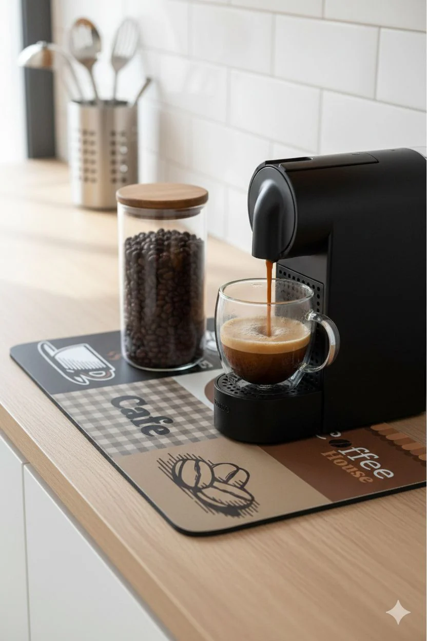 Anti Slip Dish Drying Mat-Coffee - Image 2