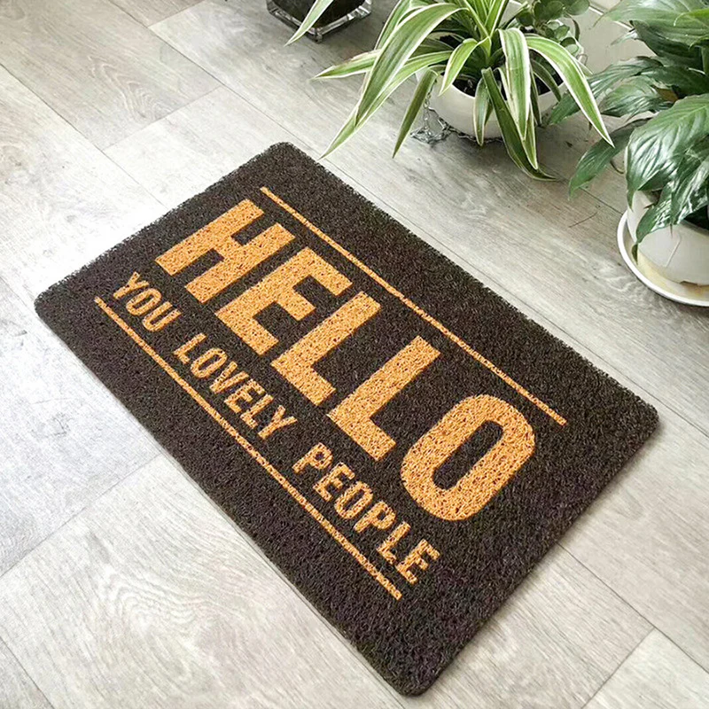 Anti-Slip Door Mat-HELLO(Dark Base) - Image 2