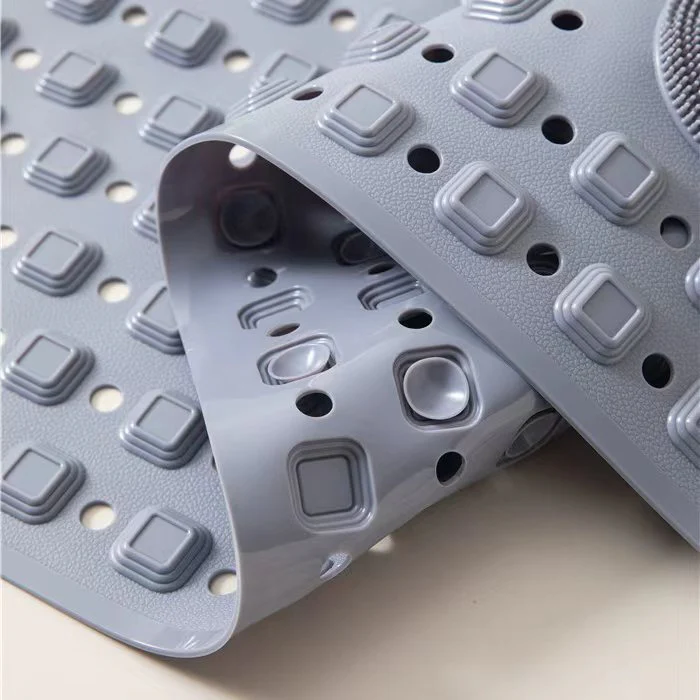 Anti Slip PVC Bathroom Mat With Massage Points and Foot Scrub (SA2510-115)Grey - Image 6