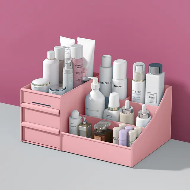 Makeup Organizer with Drawers- Pink(5012) - Image 4