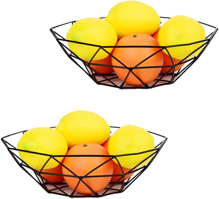 Creative Iron Fruit Basket-(5291) Black - Image 5