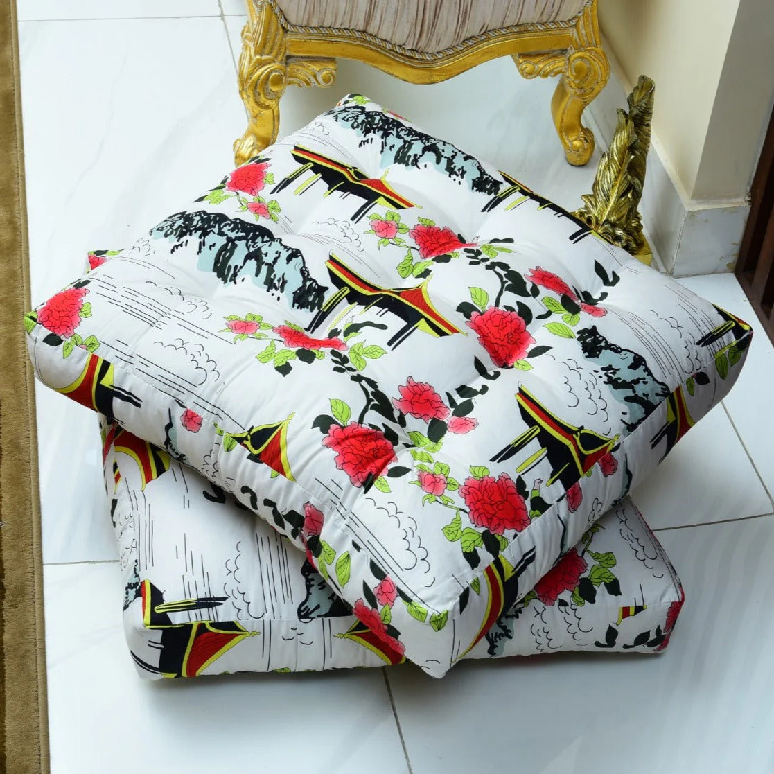 Digital Printed Square Floor Cushions-Angels Era - Image 5