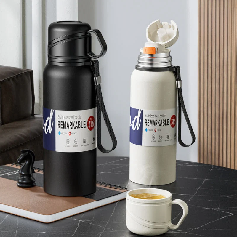 Double Wall Insulated Thermos(SA2408-164)-Black - Image 14