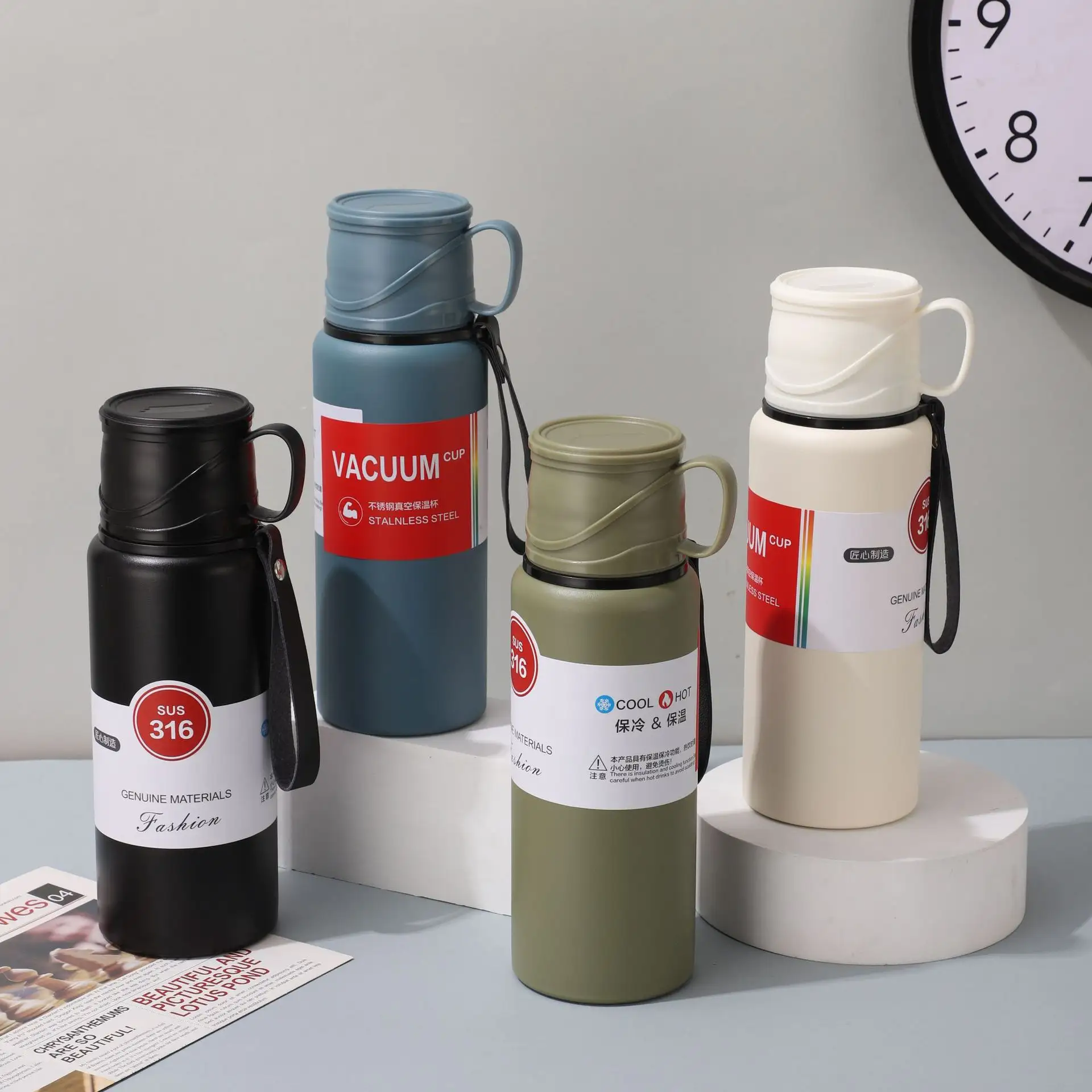 Double Wall Insulated Thermos(SA2408-164)-White - Image 4