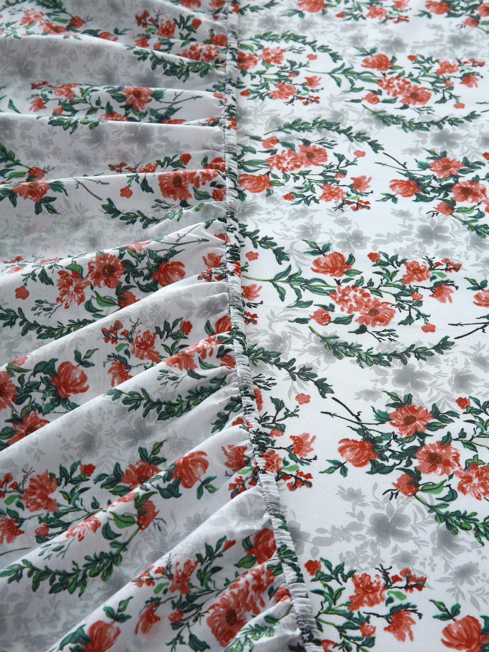 Fitted Bed Sheet-Emerald Blooms - Image 2