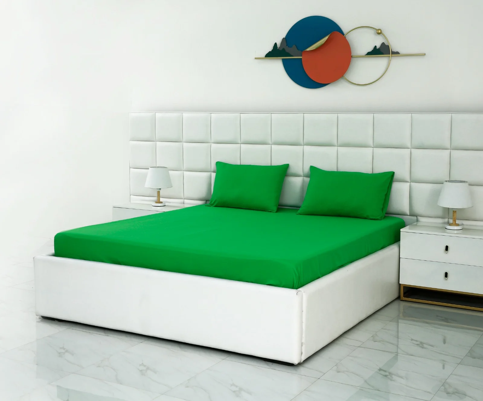 Fitted Bed Sheet-Green - Image 4