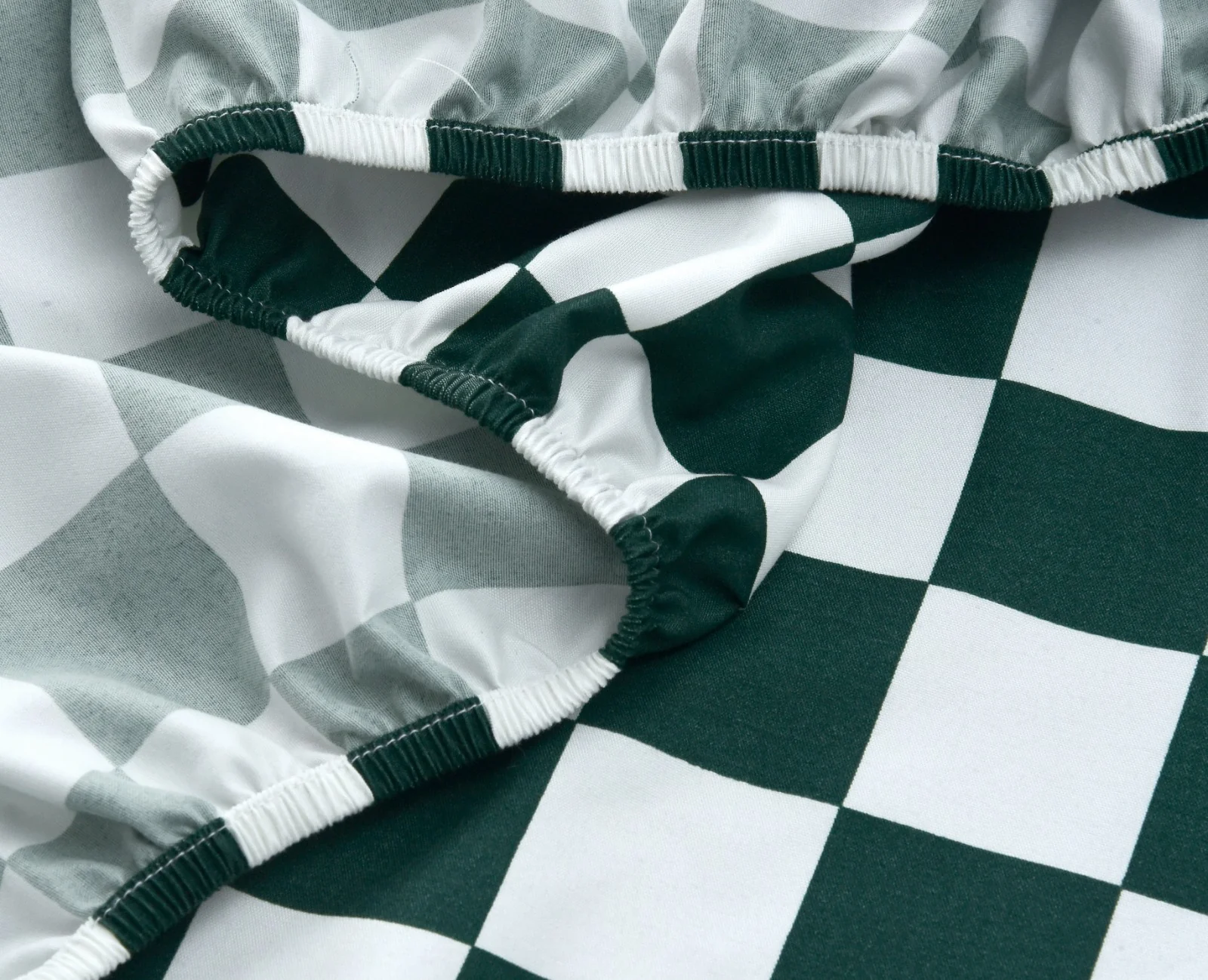 Fitted Bed Sheet-Green Chess - Image 5