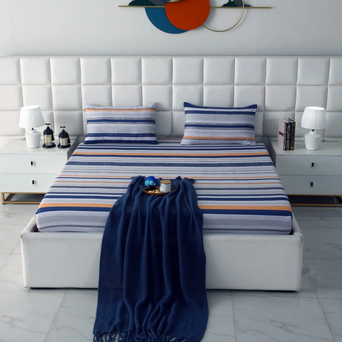 Fitted Bed Sheet-Multi Bands