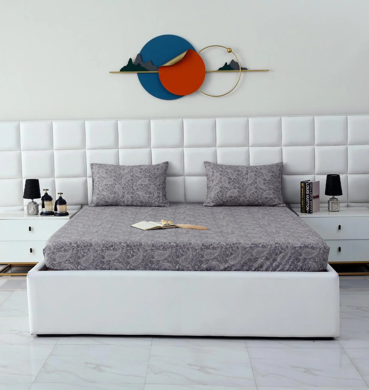 Fitted Bed Sheet-Paisley - Image 2