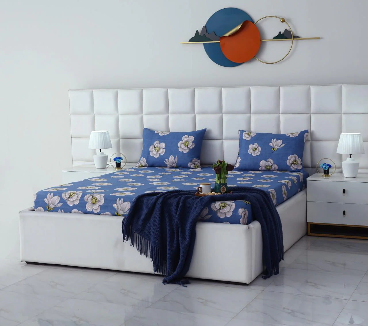 Fitted Bed Sheet-White Orchid - Image 6