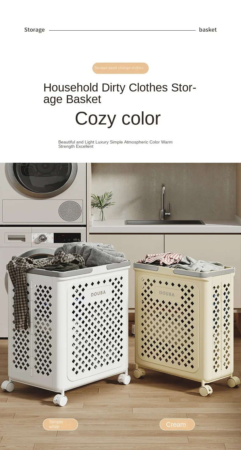 Folded Laundry Basket with Wheel-SA2408-106 - Image 6