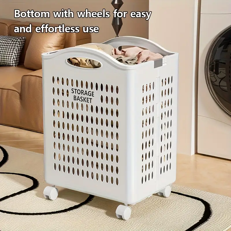 Folded Laundry Basket with Wheel-SA2408-107
