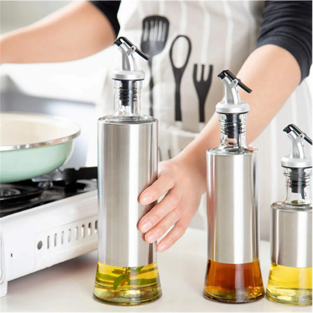 Glass Containers Glass &  Stainless Steel Oil Pot (SA2510-015)