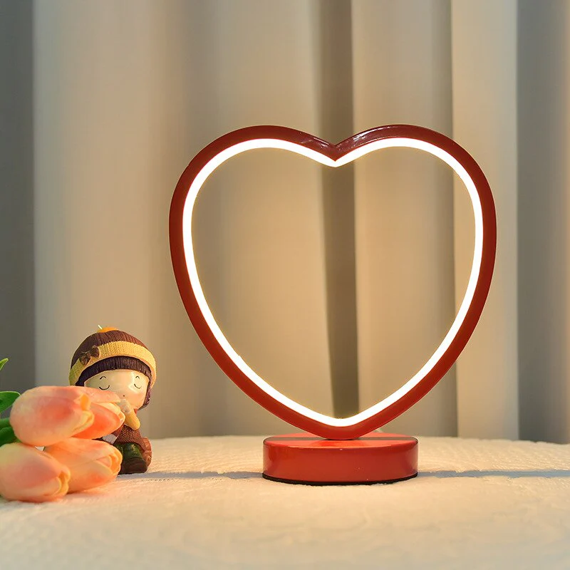 Heart Shape Bed Side Wedding Desk Lamp - Image 4