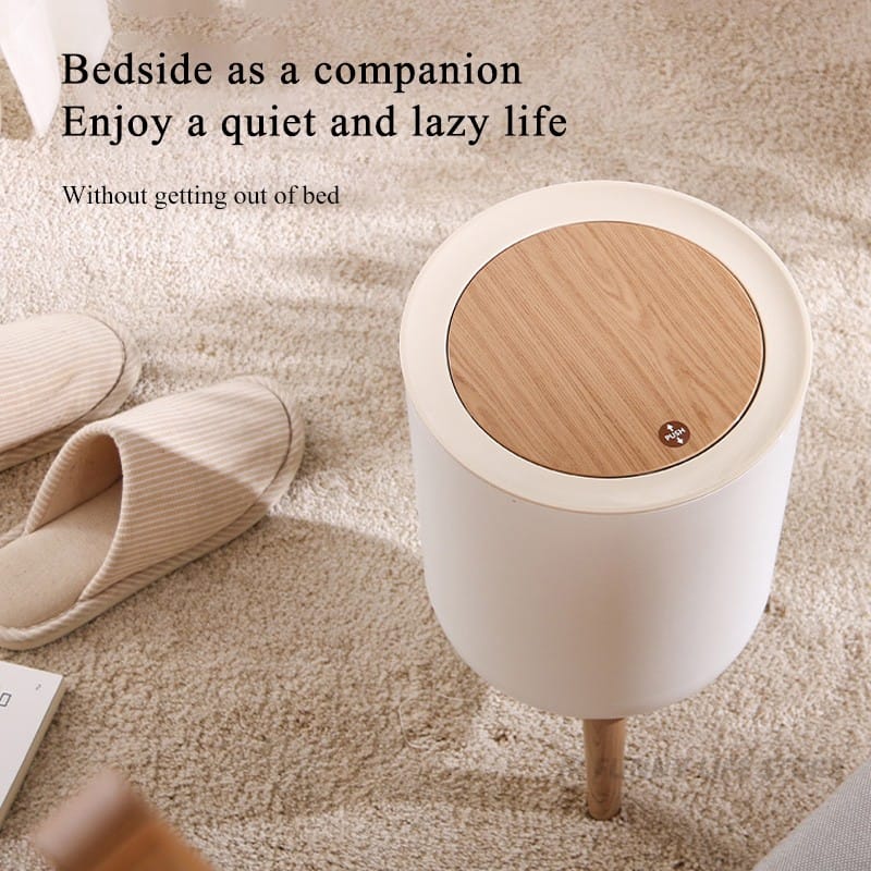 Indoor trash Bin With Wooden Feets-SA2408-108 - Image 5