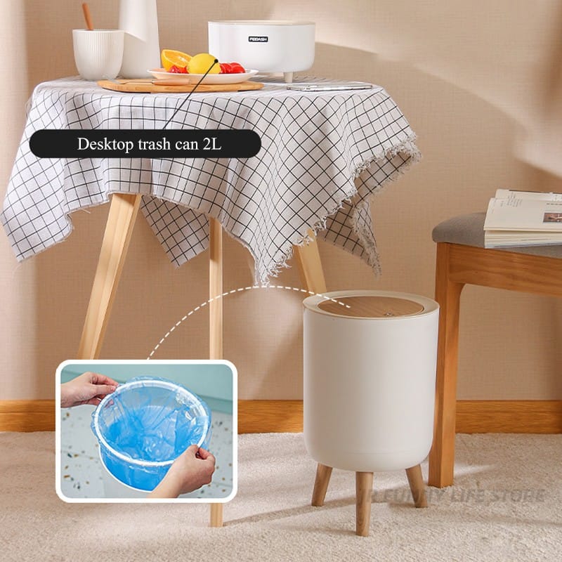 Indoor trash Bin With Wooden Feets-SA2408-108 - Image 8