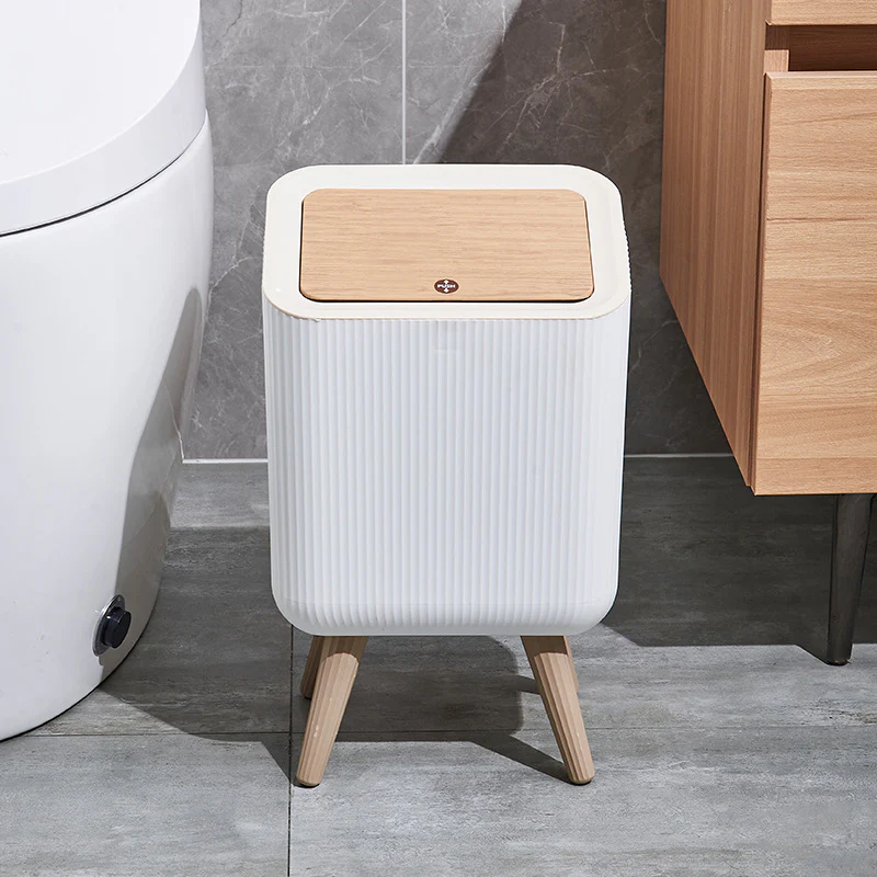 Indoor trash Bin With Wooden Feets-SA2408-109 - Image 5