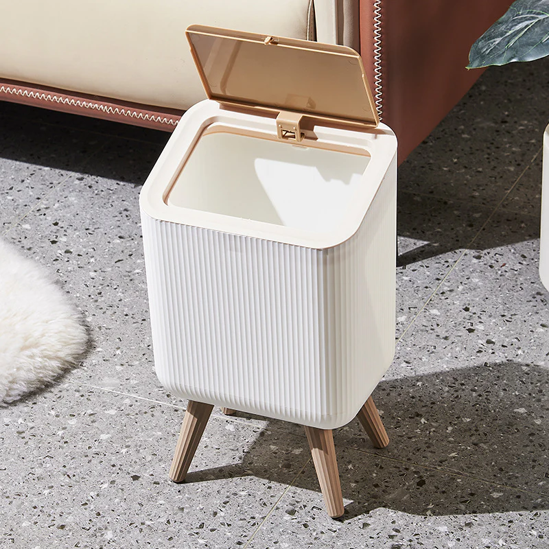 Indoor trash Bin With Wooden Feets-SA2408-109 - Image 6