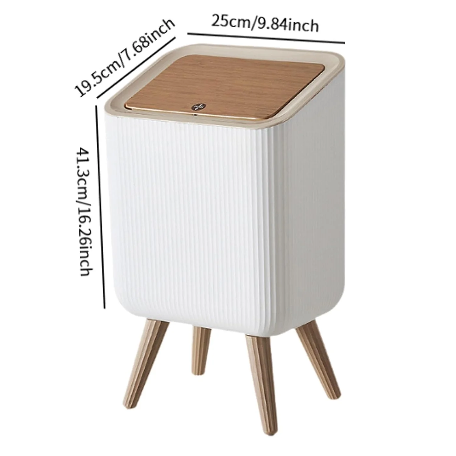 Indoor trash Bin With Wooden Feets-SA2408-109 - Image 7