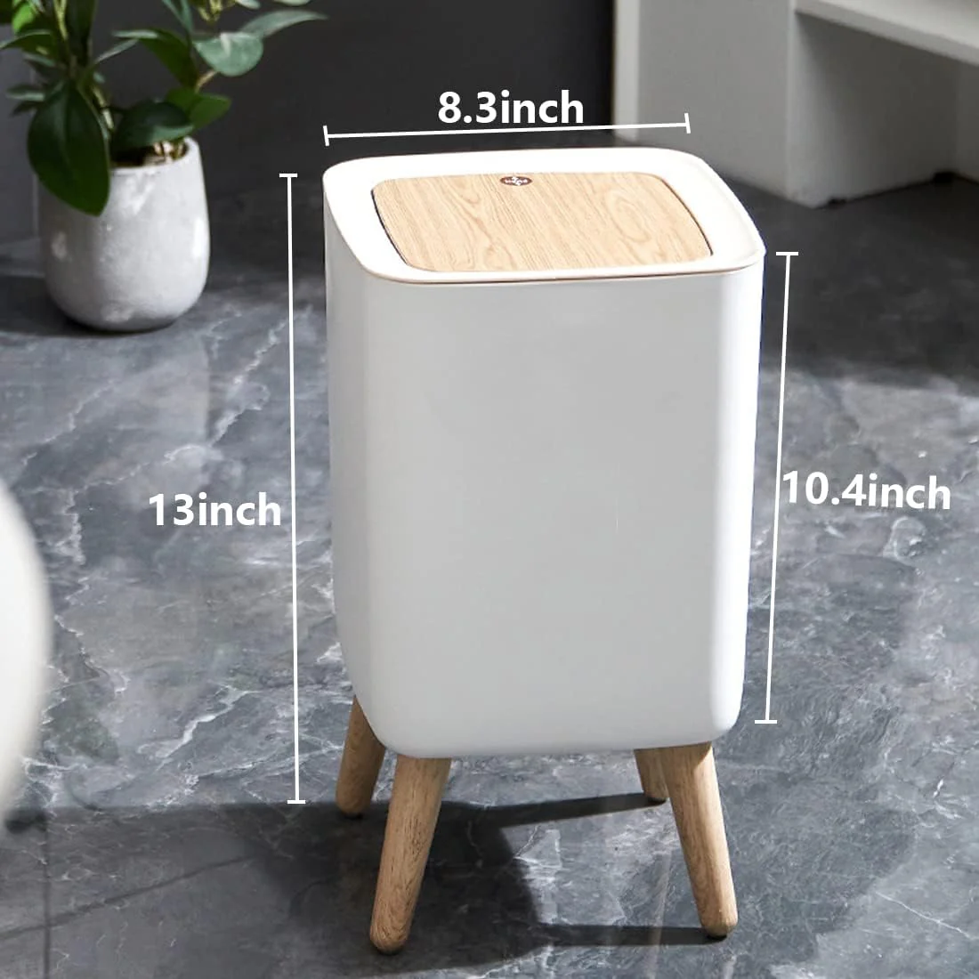 Indoor trash Bin With Wooden Feets-SA2408-110 - Image 7