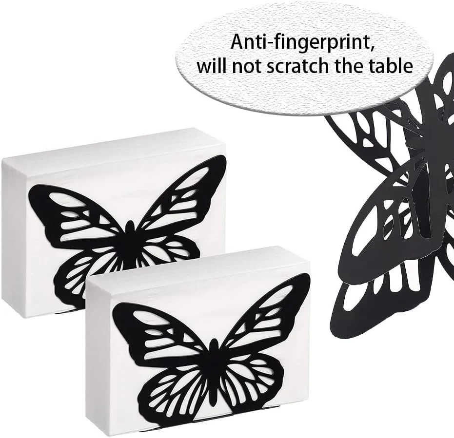 Metallic Napkins & Tissue Holder-Butterfly(SA2408-129) - Image 5