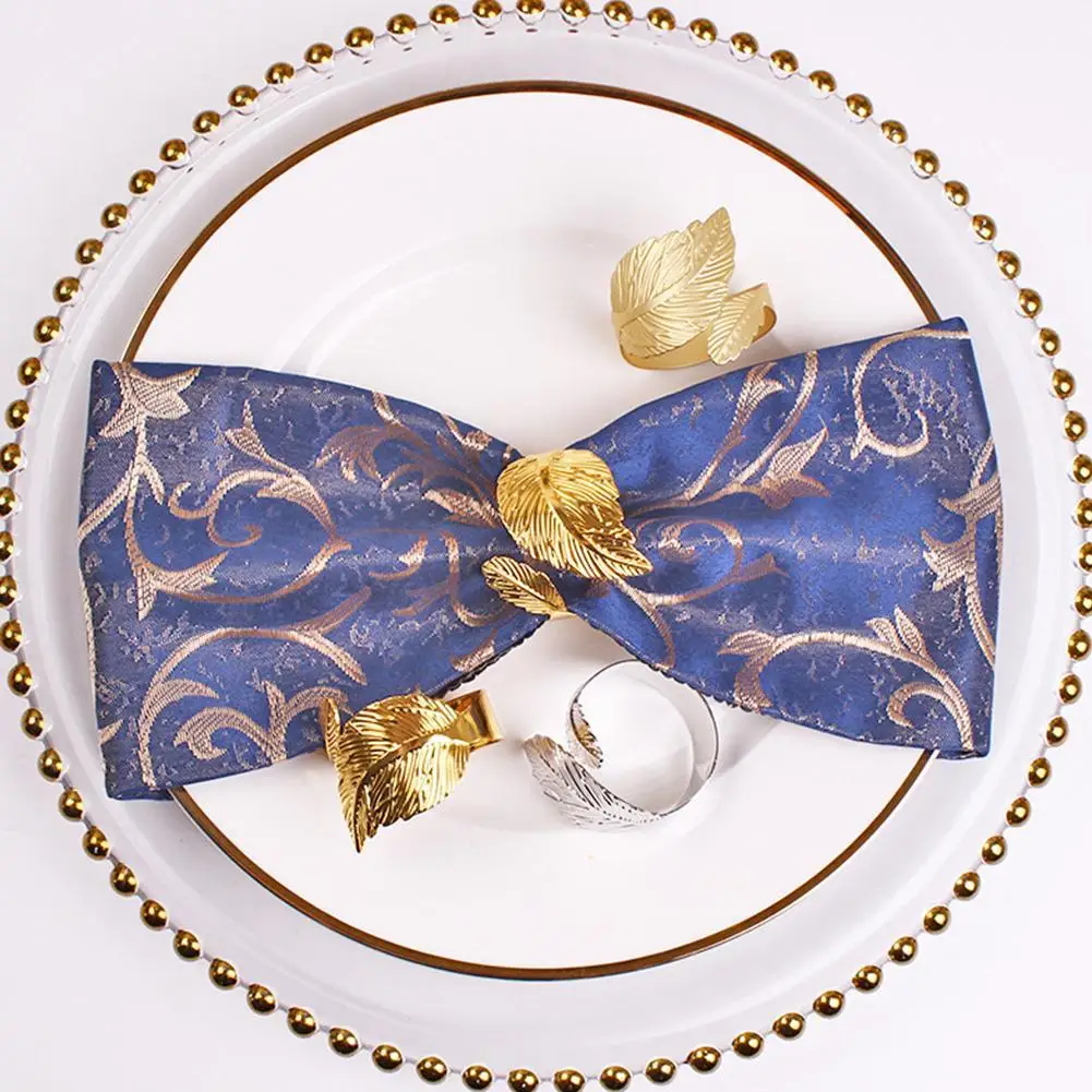 Napkin Holder Rings-Feather(Golden) - Image 11