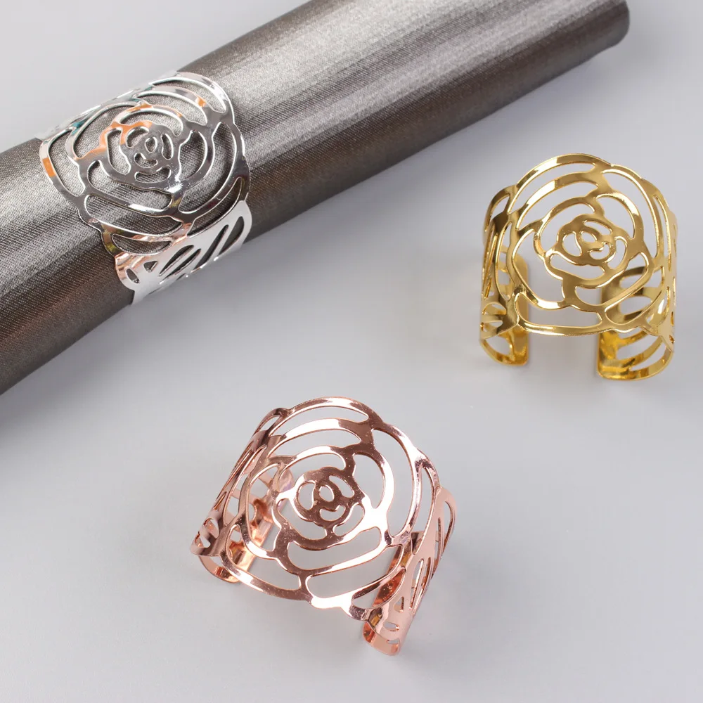 Napkin Holder Rings-Hollow(Sliver) - Image 10