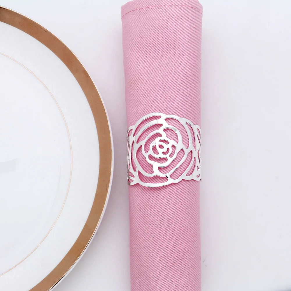 Napkin Holder Rings-Hollow(Sliver) - Image 13