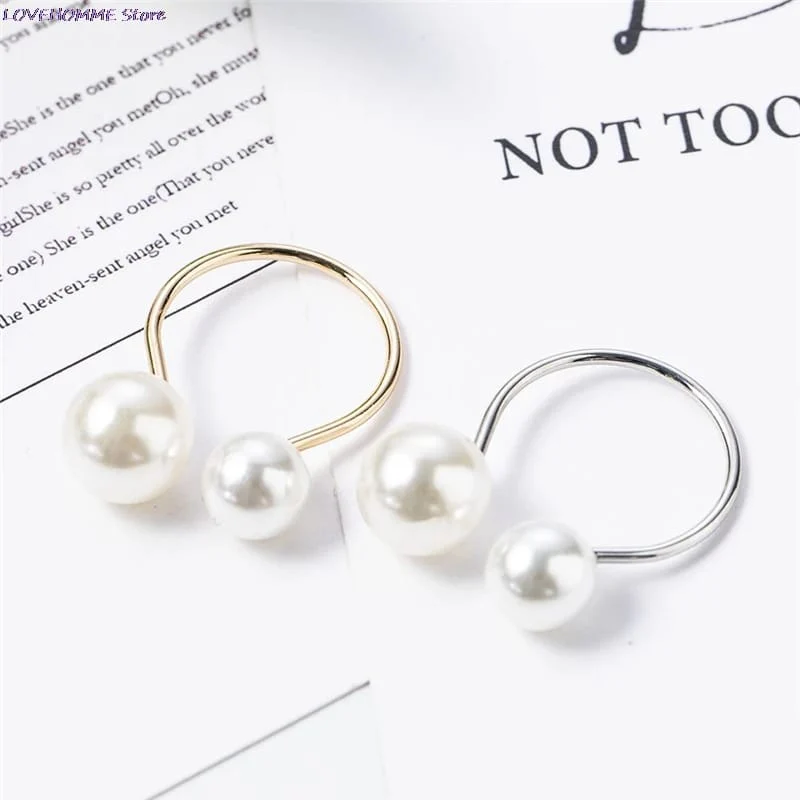 Napkin Holder Rings-Silver Pearls - Image 8