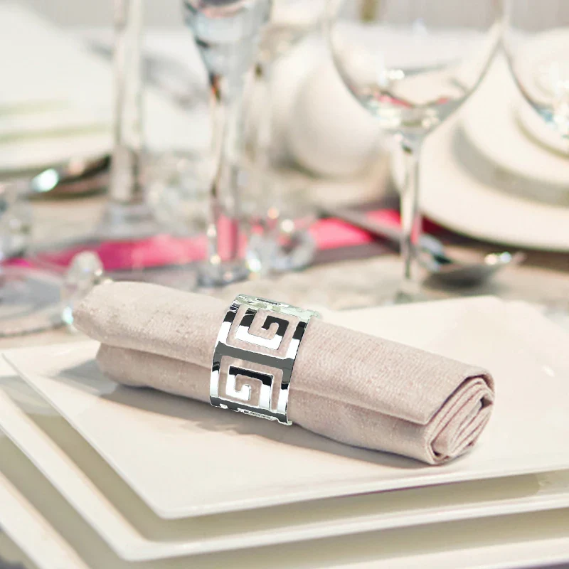 Napkin Holder Rings-Versace(Sliver) - Image 3