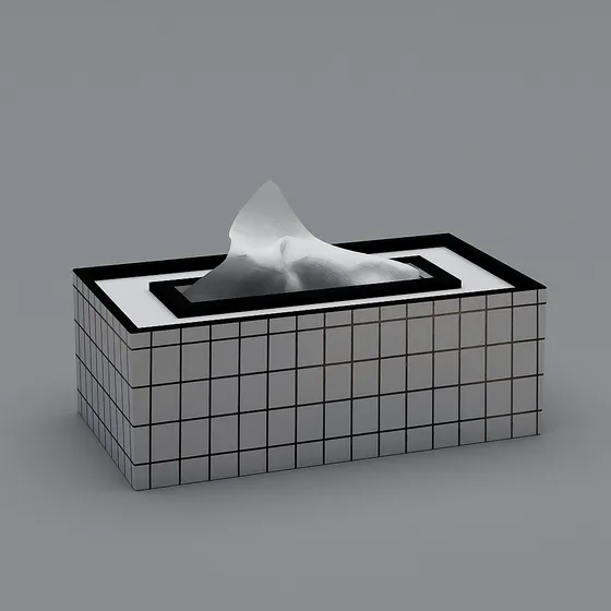 Nordic Style Wooden Tissue Box-Line Gird(SA2405-26) - Image 10