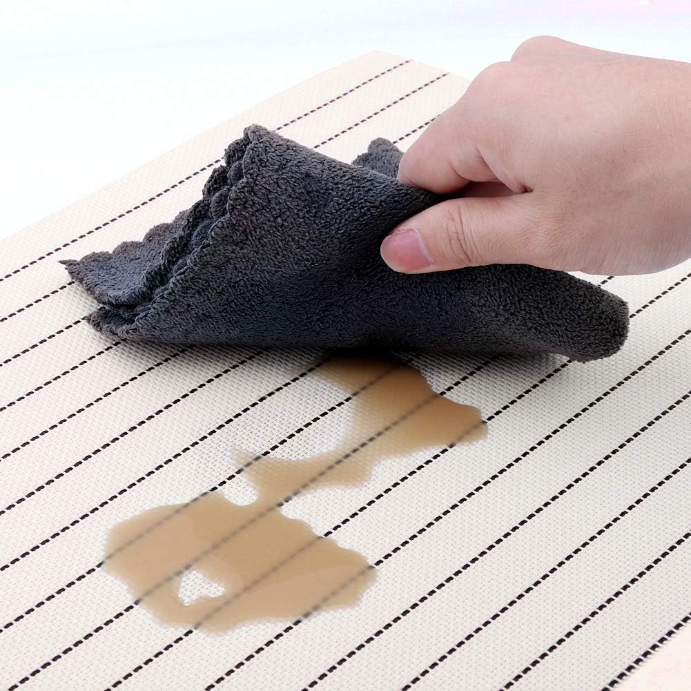 PVC Table Place Mats-White Stripes - Image 9