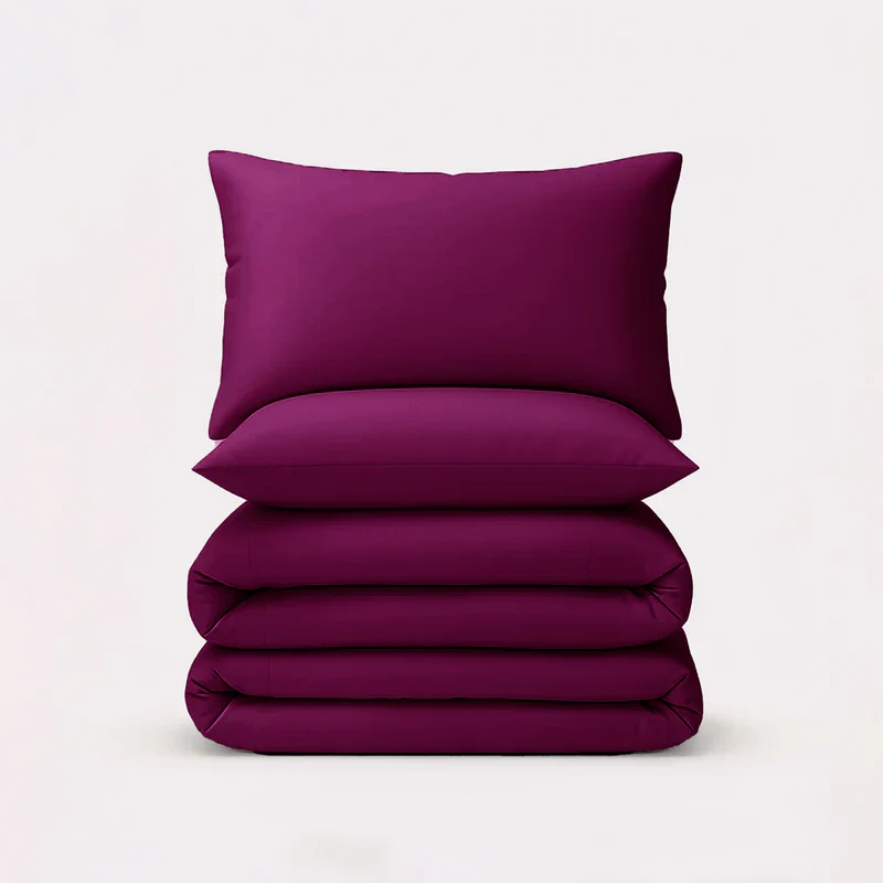 Solid Duvet Cover-Purple