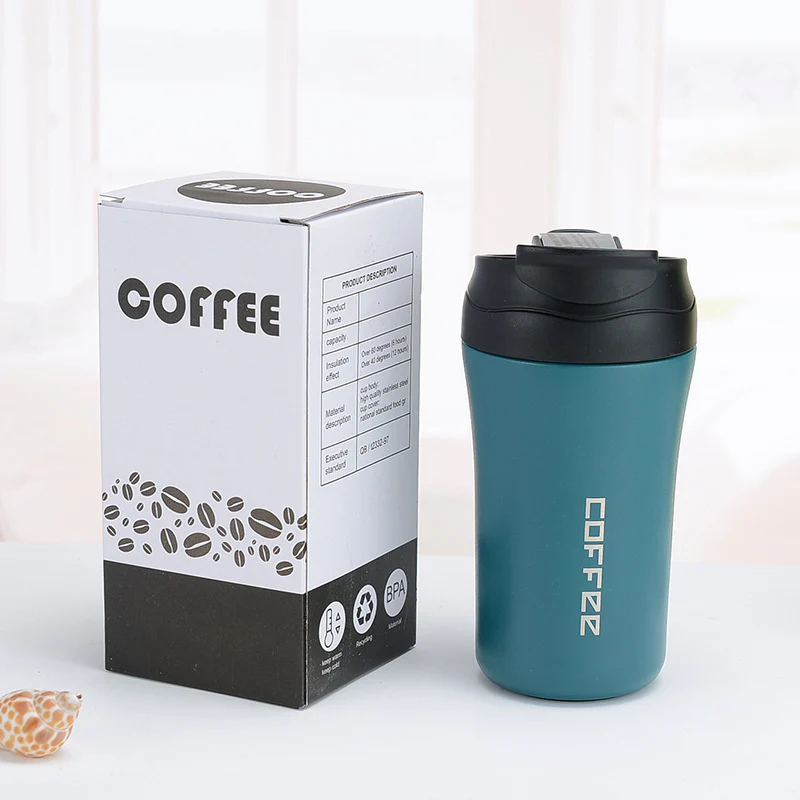 Stainless Steel Double Layer Coffee Tumbler 400ml - Image 11
