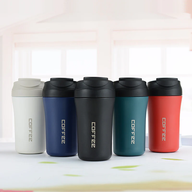 Stainless Steel Double Layer Coffee Tumbler 400ml - Image 4