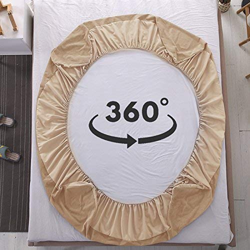 Terry Waterproof Mattress Protector-Beige - Image 3