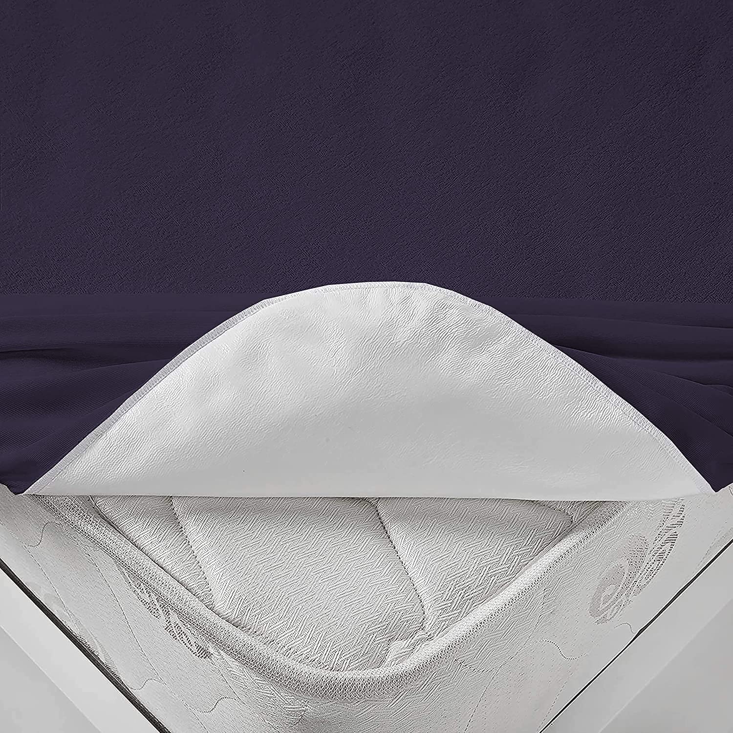 Terry Waterproof Mattress Protector- Navy Blue - Image 4