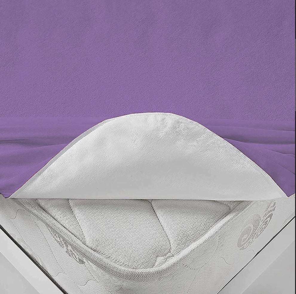 Terry Waterproof Mattress Protector-Purple - Image 3