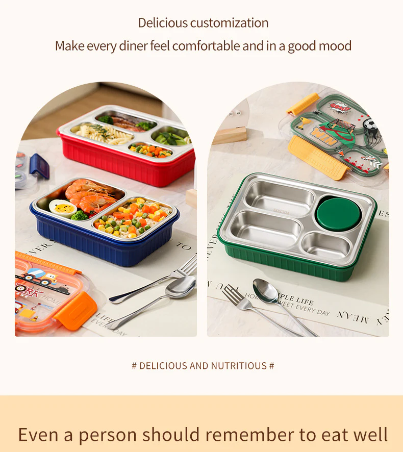 TrioFeast Bento Lunch Box Leak Proof(3 Compartment) -SA2510-057Back To School - Image 7